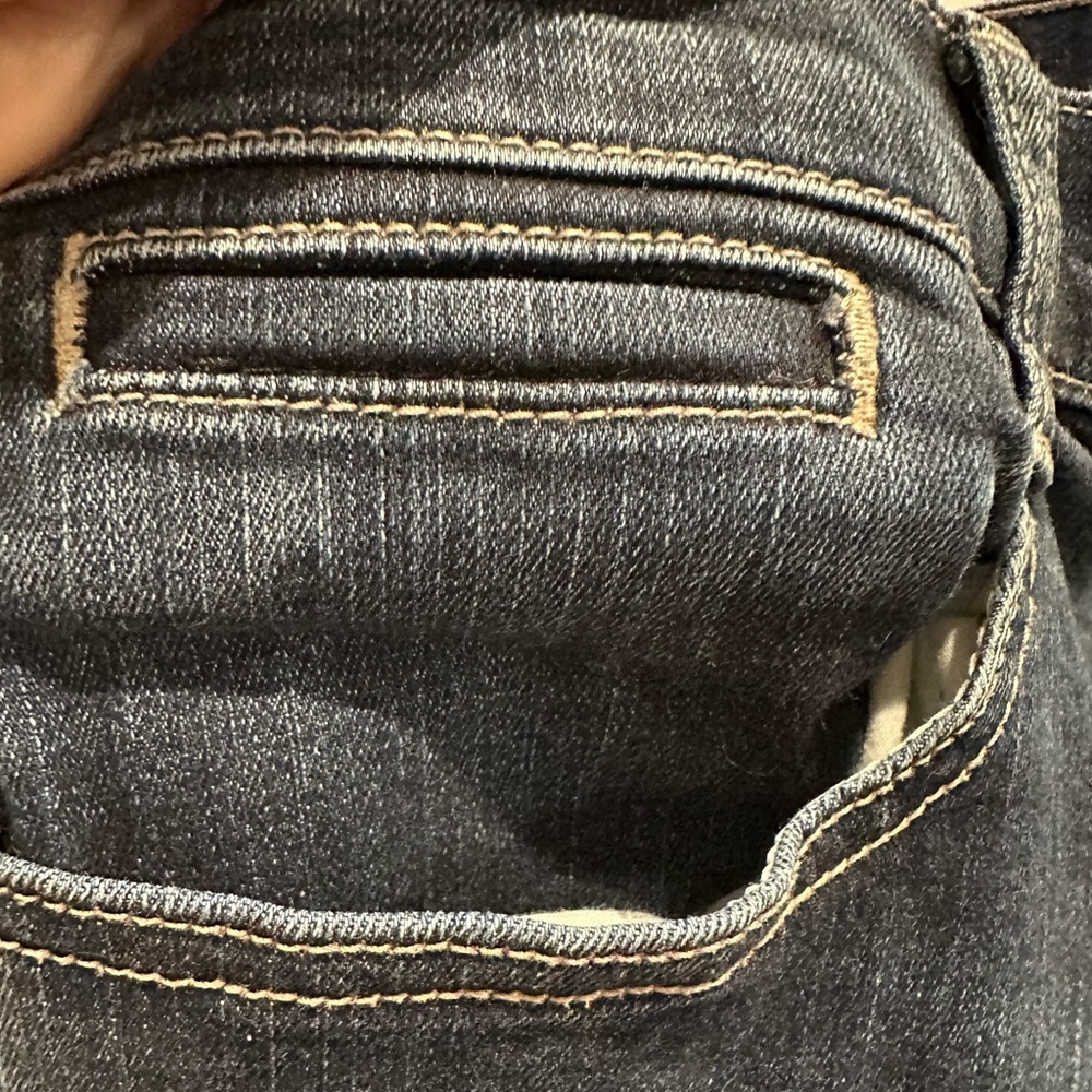 White House Black Market Noir Indigo Slim Cropped Cotton Blend Jeans Women’s 12 - Picture 8 of 12